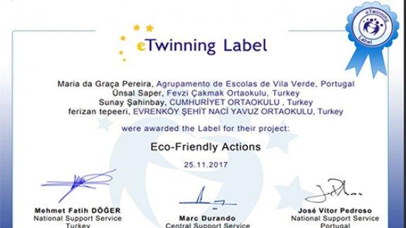 Eco-Friendly Actions eTwinning Projesi Proje Başlangıç Toplantısı